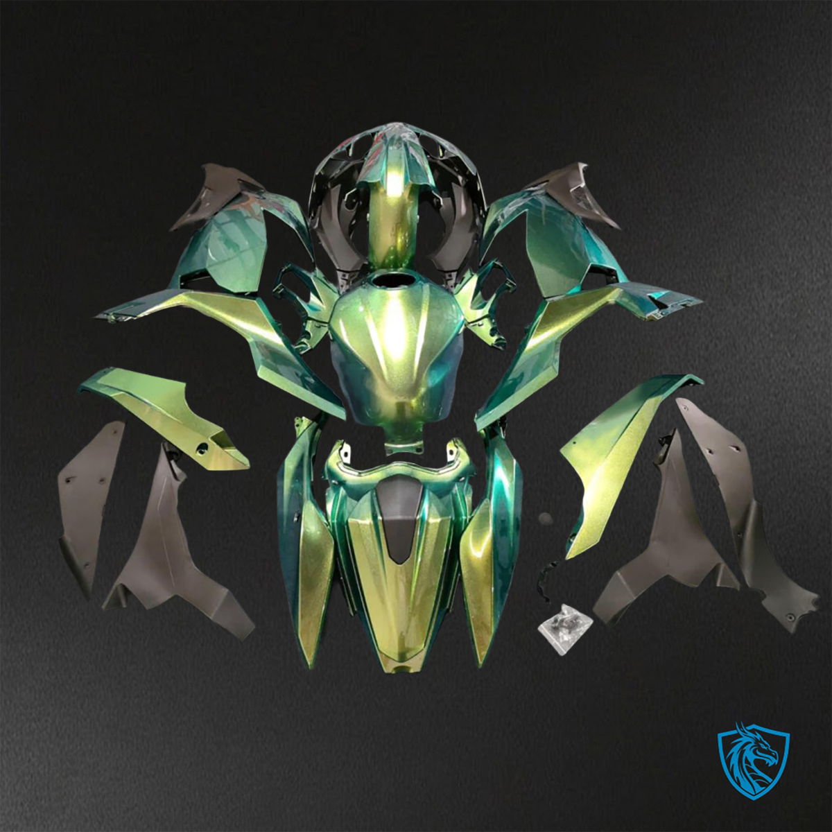 Kawasaki Ninja 400 (2018-2024) Gradient Green ABS Bodywork - Fairings Kit