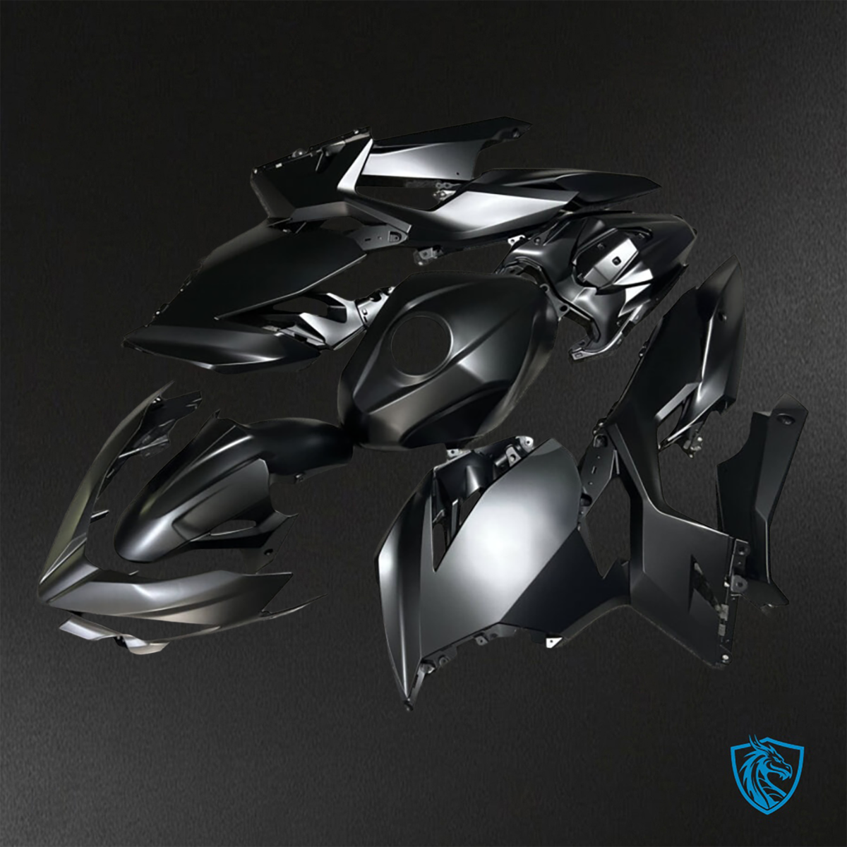 Kawasaki Ninja 400 (2018-2024) Matte Black - Custom ABS Fairing Kit