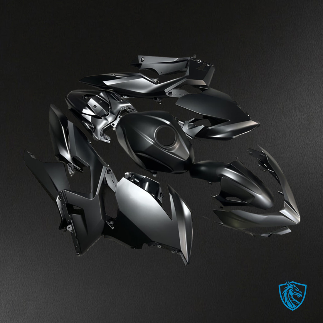 Kawasaki Ninja 400 (2018-2024) Matte Black - Custom ABS Fairing Kit