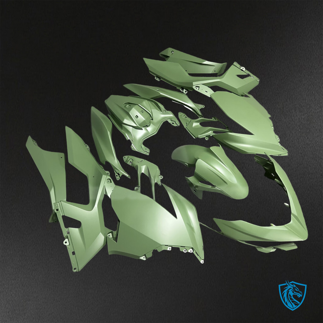 Kawasaki Ninja 400 (2018-2024) Matte Green - Custom ABS Fairing Kit