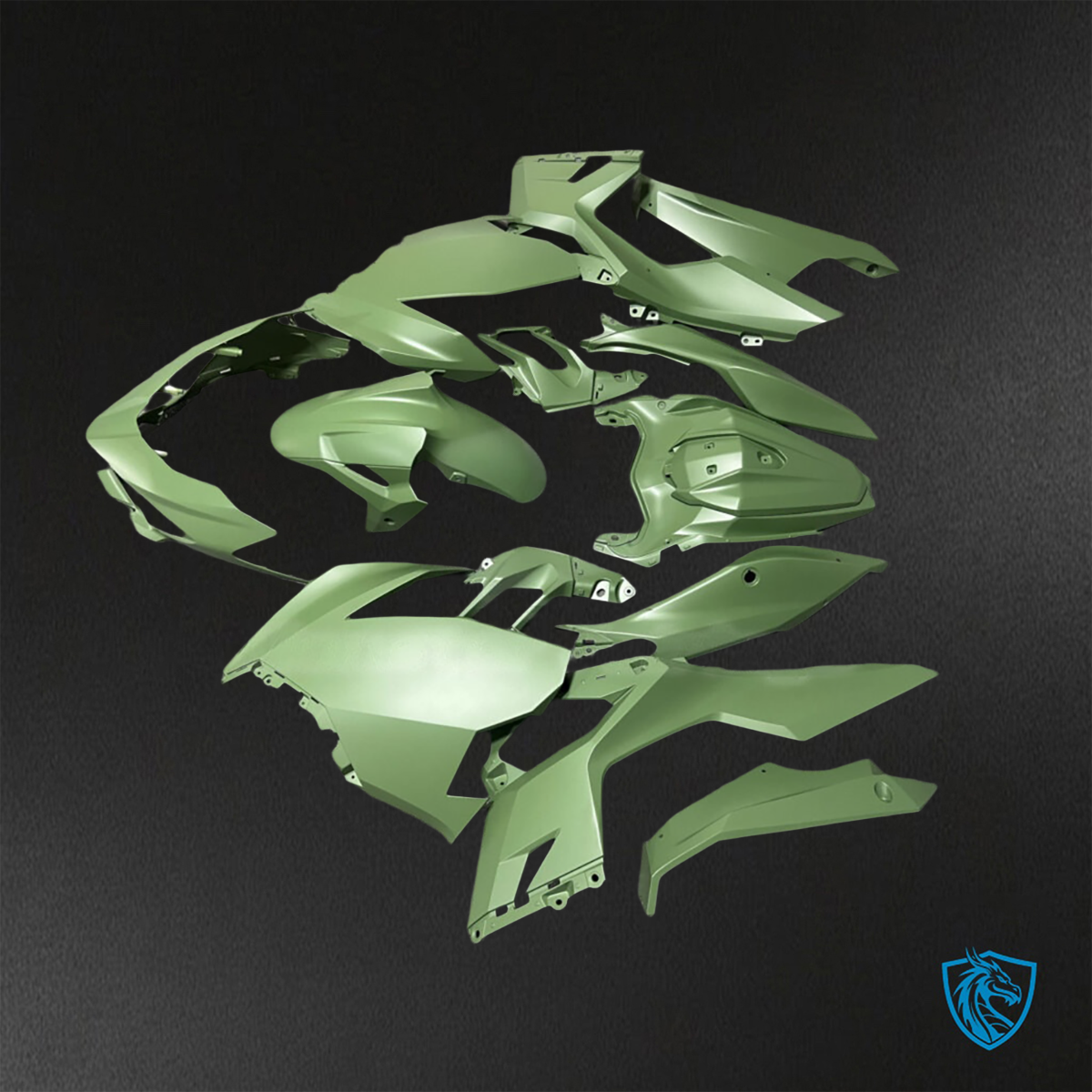 Kawasaki Ninja 400 (2018-2024) Matte Green - Custom ABS Fairing Kit
