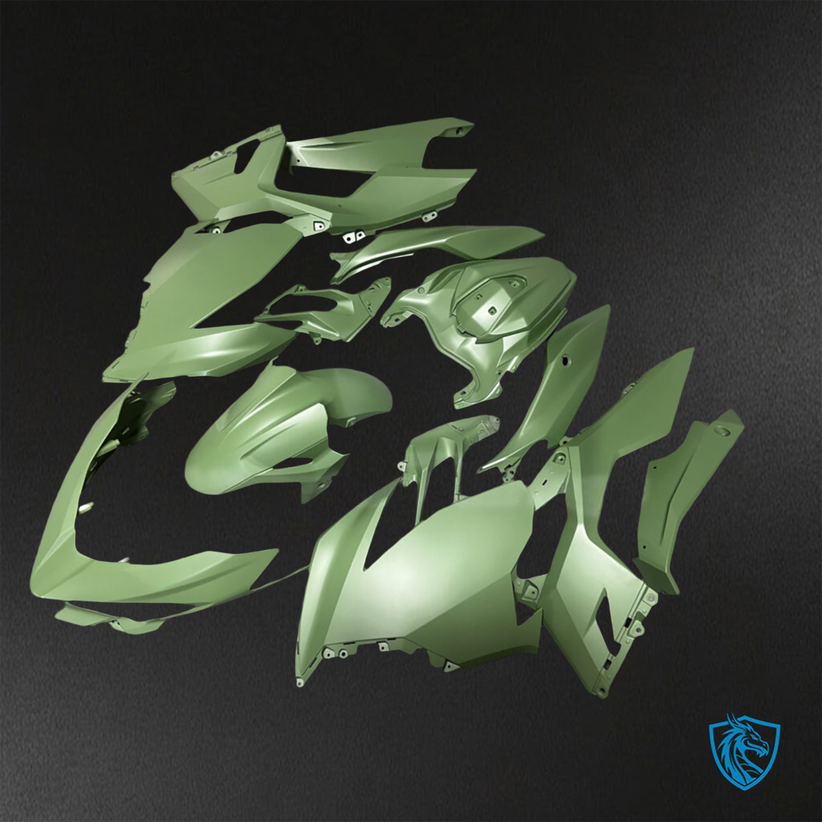 Kawasaki Ninja 400 (2018-2024) Matte Green - Custom ABS Fairing Kit