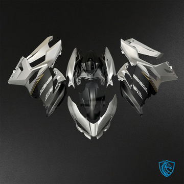 Kawasaki Ninja 400 (2018-2024) Matte Silver & Black Fairings Kit - Aftermarket ABS Bodywork