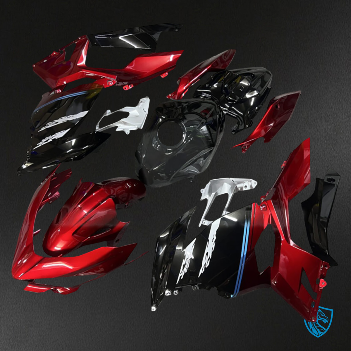 Kawasaki Ninja 400 (2018-2024) Red & Black Fairings Kit - Aftermarket ABS Bodywork