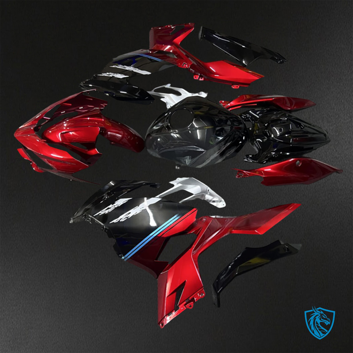 Kawasaki Ninja 400 (2018-2024) Red & Black Fairings Kit - Aftermarket ABS Bodywork
