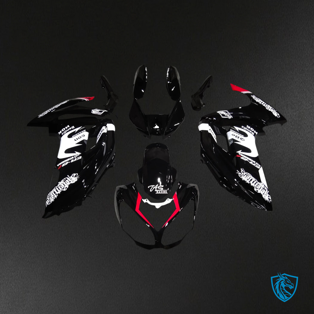 Kawasaki Ninja 650 (2012-2016) Black & White - Fairing Kit