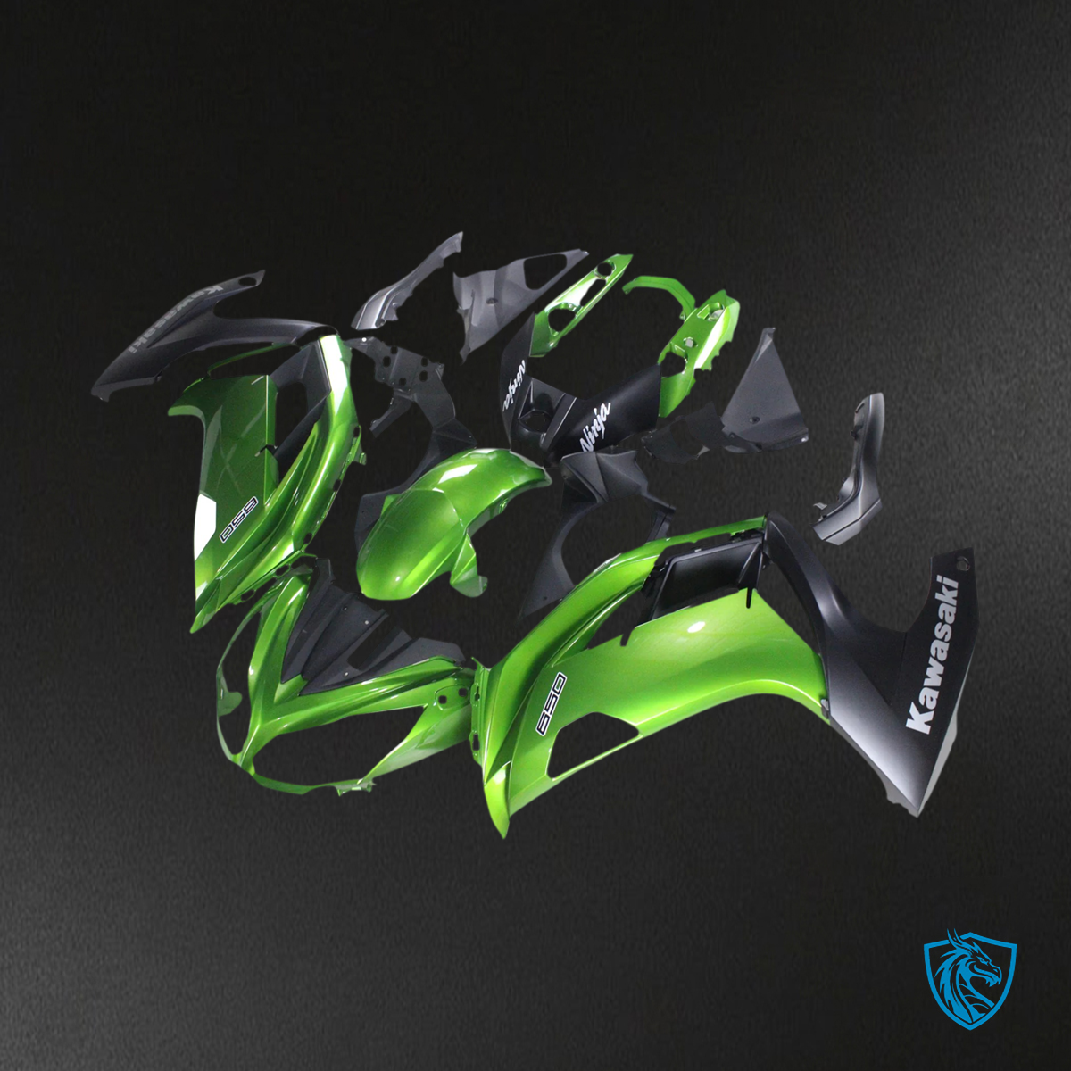 Kawasaki Ninja 650 (2012-2016) Green & Black - Fairing Kit