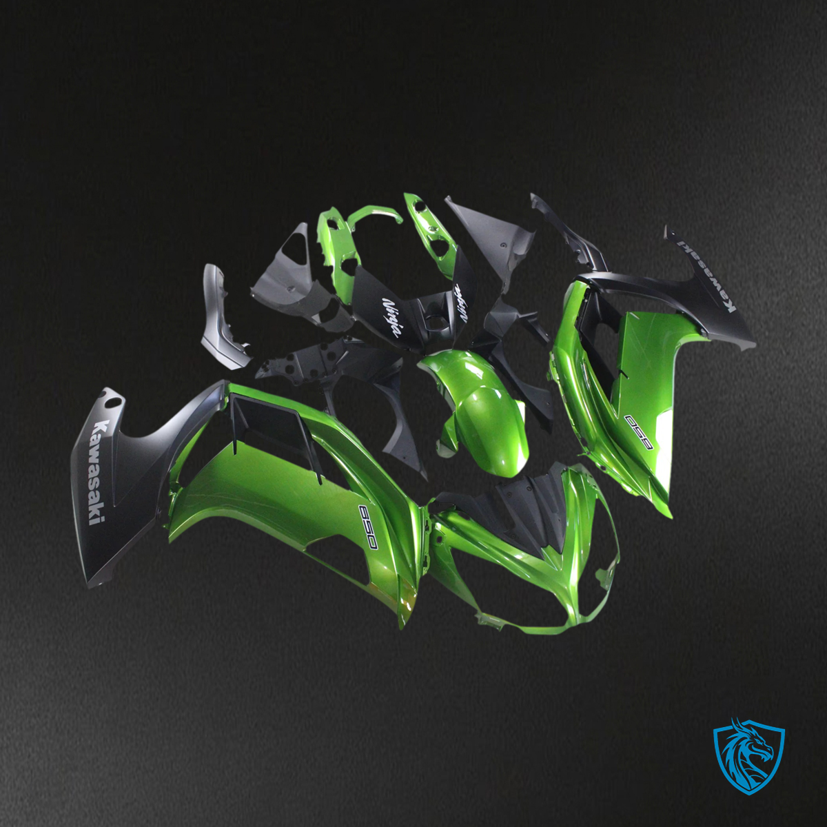Kawasaki Ninja 650 (2012-2016) Green & Black - Fairing Kit