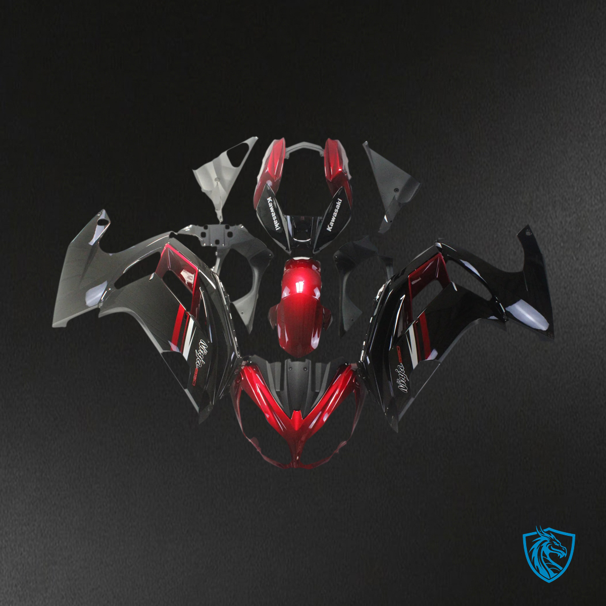 Kawasaki Ninja 650 (2012-2016) Red & Black - Fairing Kit