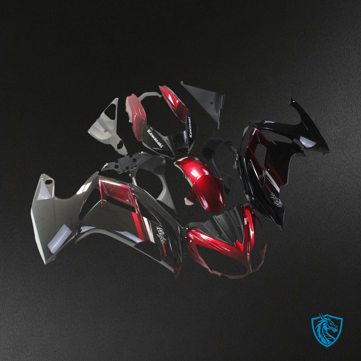 Kawasaki Ninja 650 (2012-2016) Red & Black - Fairing Kit