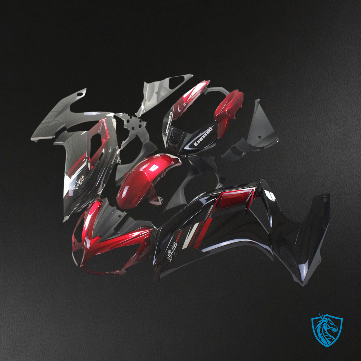 Kawasaki Ninja 650 (2012-2016) Red & Black - Fairing Kit