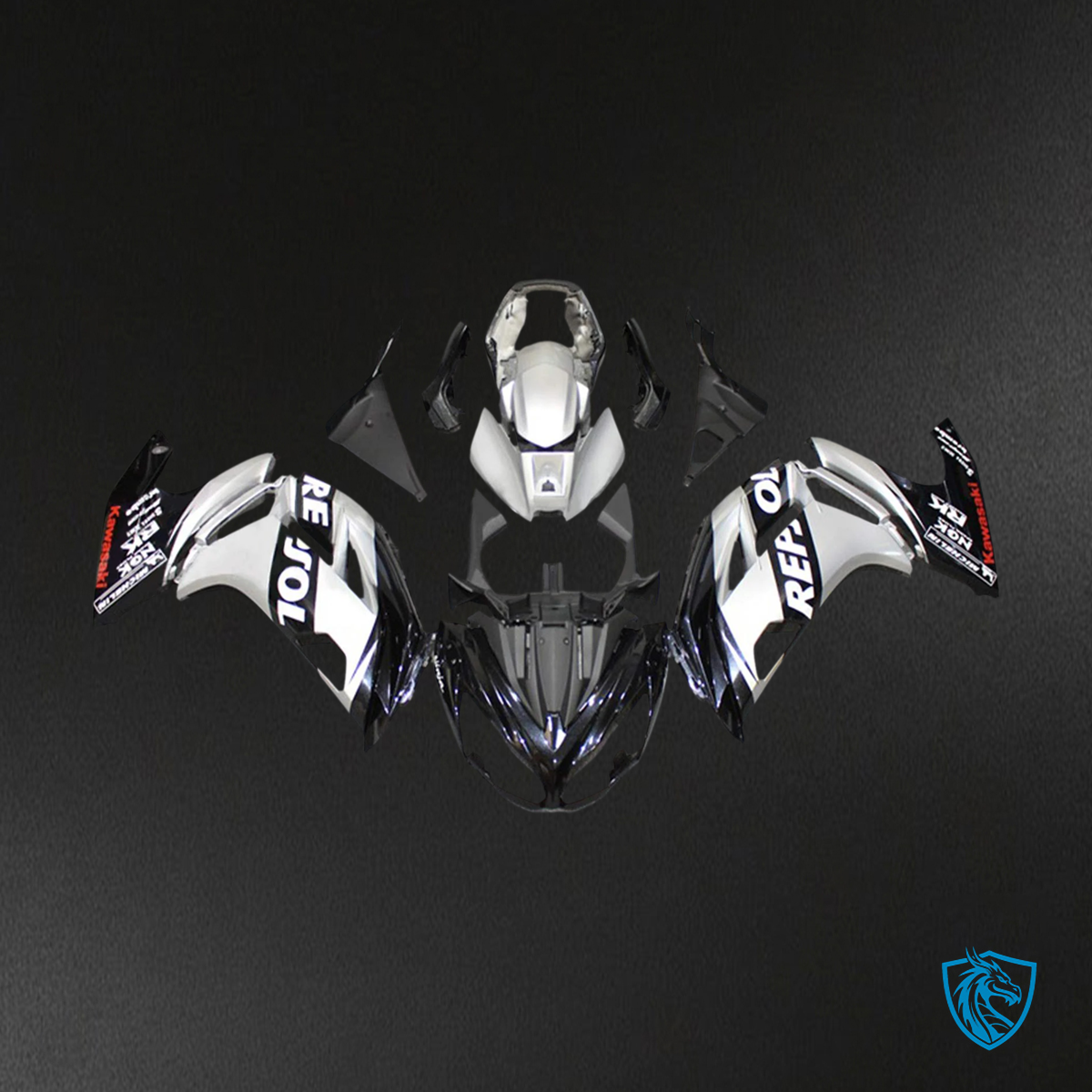 Kawasaki Ninja 650 (2012-2016) Sliver & Black - Fairing KIt