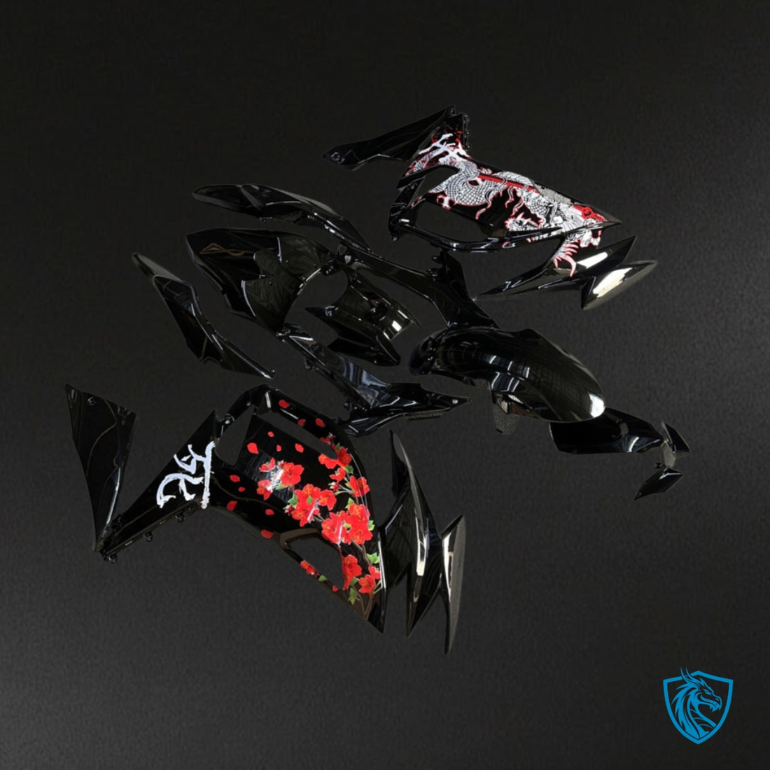 Kawasaki Ninja 650R (2020-2026) Black & Red Fairing Kit - Aftermarket ABS Bodywork