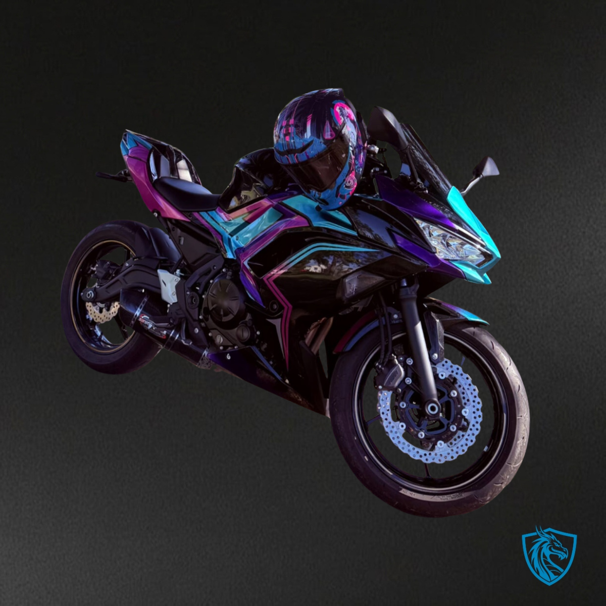 Kawasaki Ninja 650R (2020-2026) Blue, Black & Purple Fairing Kit - Aftermarket ABS Bodywork