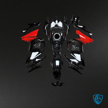 Kawasaki Ninja 650R (2020-2026) Gloss Black & Red - Custom ABS Fairing Kit