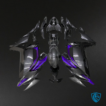 Kawasaki Ninja 650R (2020-2026) Gloss Purple & Black - MERGEment Motorcycle Fairings Kit