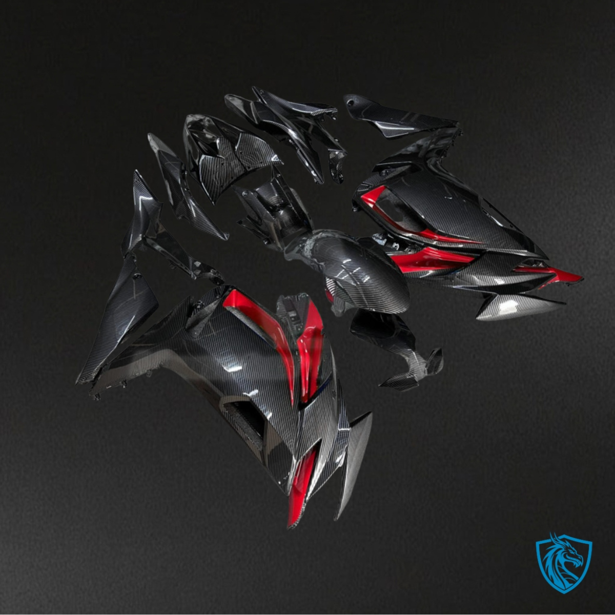 Kawasaki Ninja 650R (2020-2026) Gloss Red & Black Fairing Kit - Aftermarket ABS Bodywork