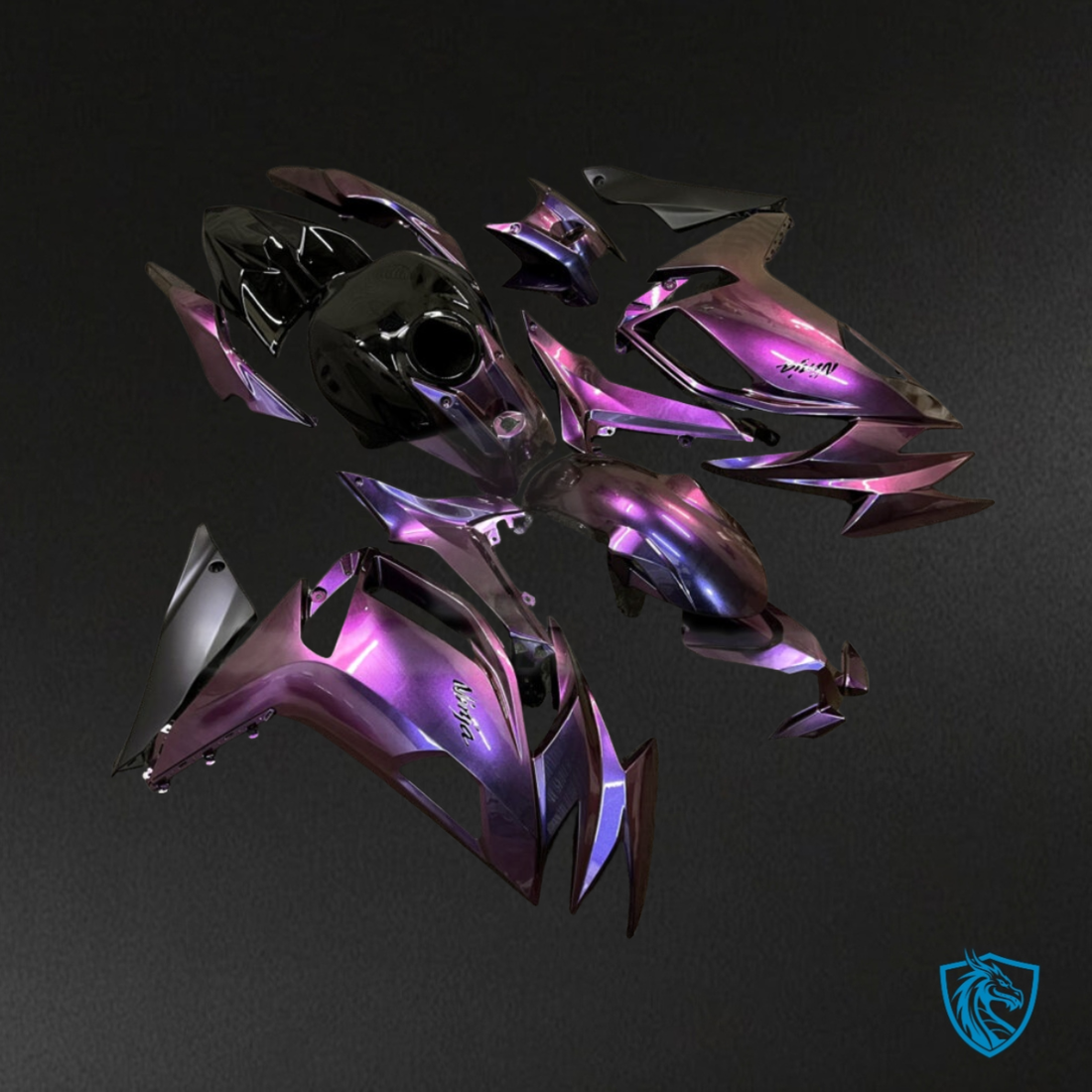 Kawasaki Ninja 650R (2020-2026) Gloss Purple - MERGEment Motorcycle Fairings Kit