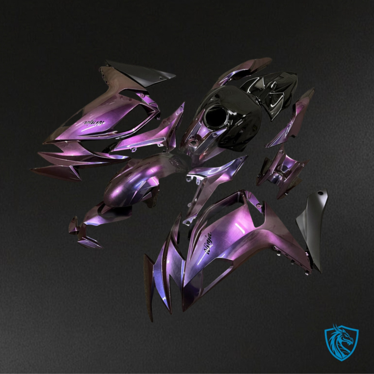 Kawasaki Ninja 650R (2020-2026) Gloss Purple - MERGEment Motorcycle Fairings Kit