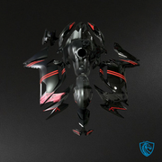 Gloss Black & Red Split