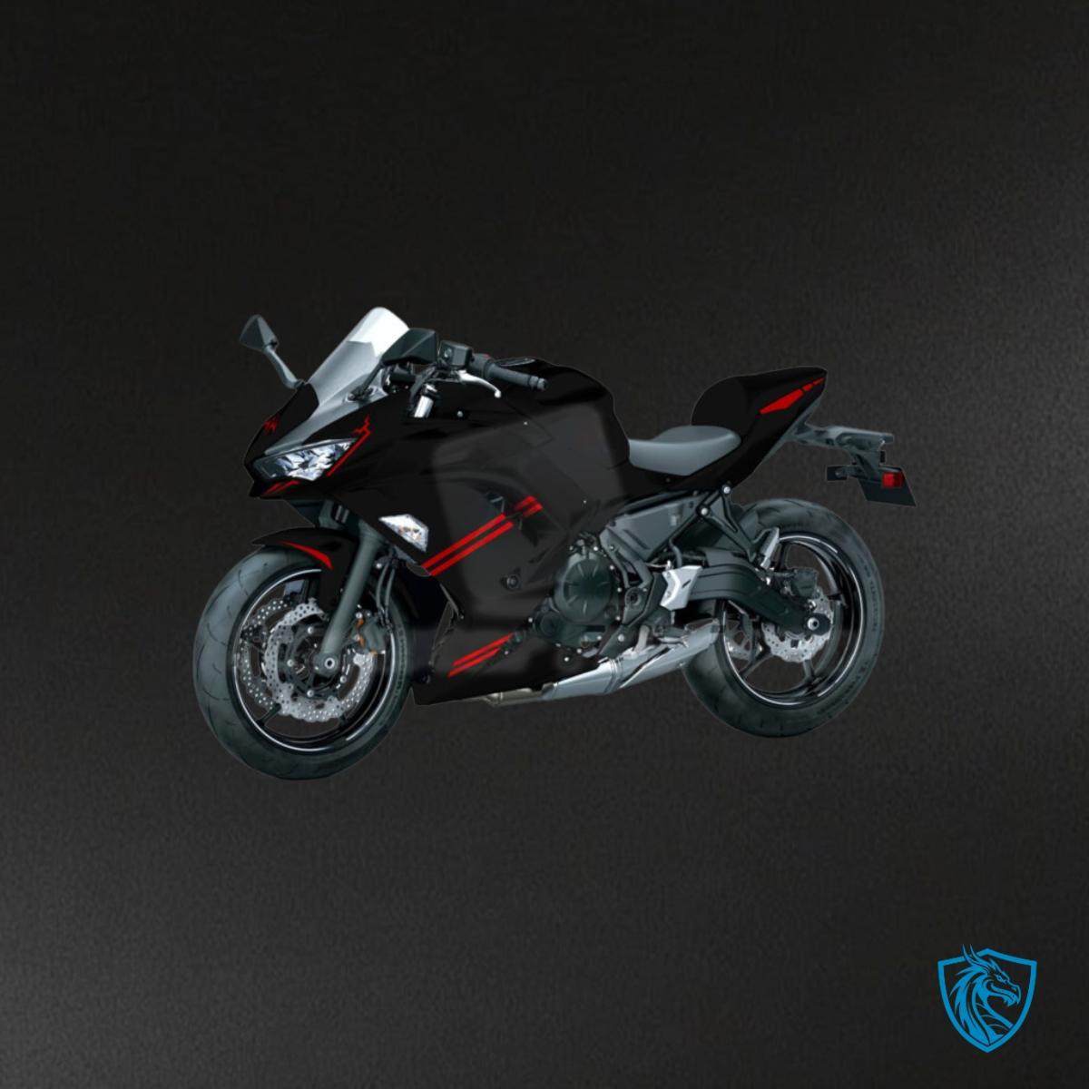 Kawasaki Ninja 650R (2020-2026) Gloss Black & Red Split Fairing Kit | ABS Bodywork