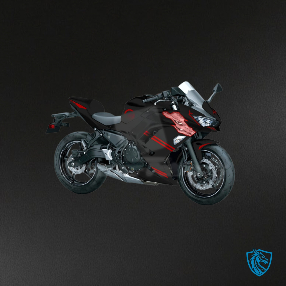 Kawasaki Ninja 650R (2020-2026) Gloss Black & Red Split Fairing Kit | ABS Bodywork