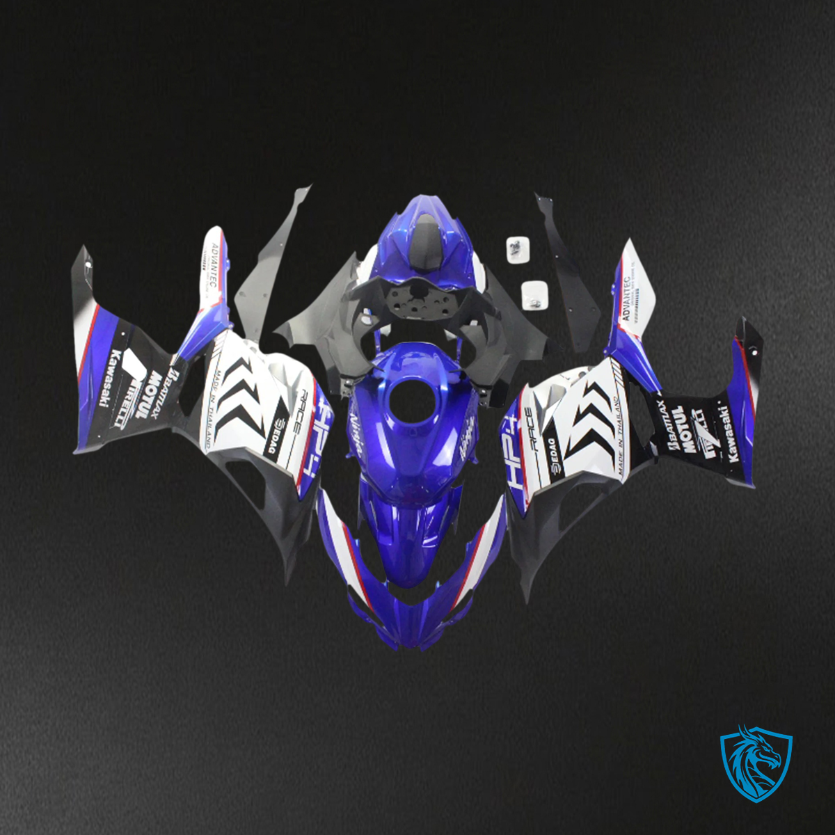 Kawasaki Ninja EX400 (2018-2023) Glossy Blue & White - Fairing Kit