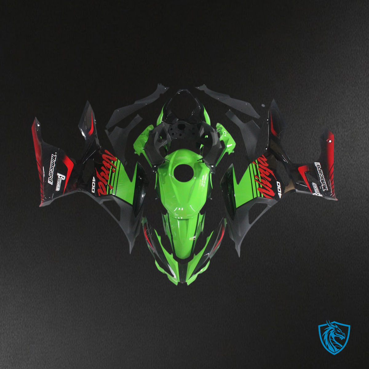 Kawasaki Ninja EX400 (2018-2023) Green & Black - Fairing Kit