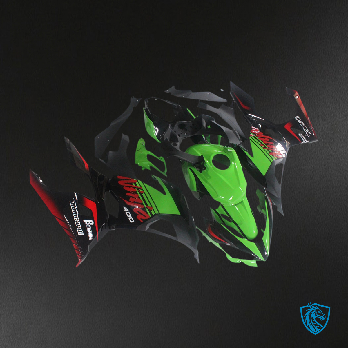 Kawasaki Ninja EX400 (2018-2023) Green & Black - Fairing Kit