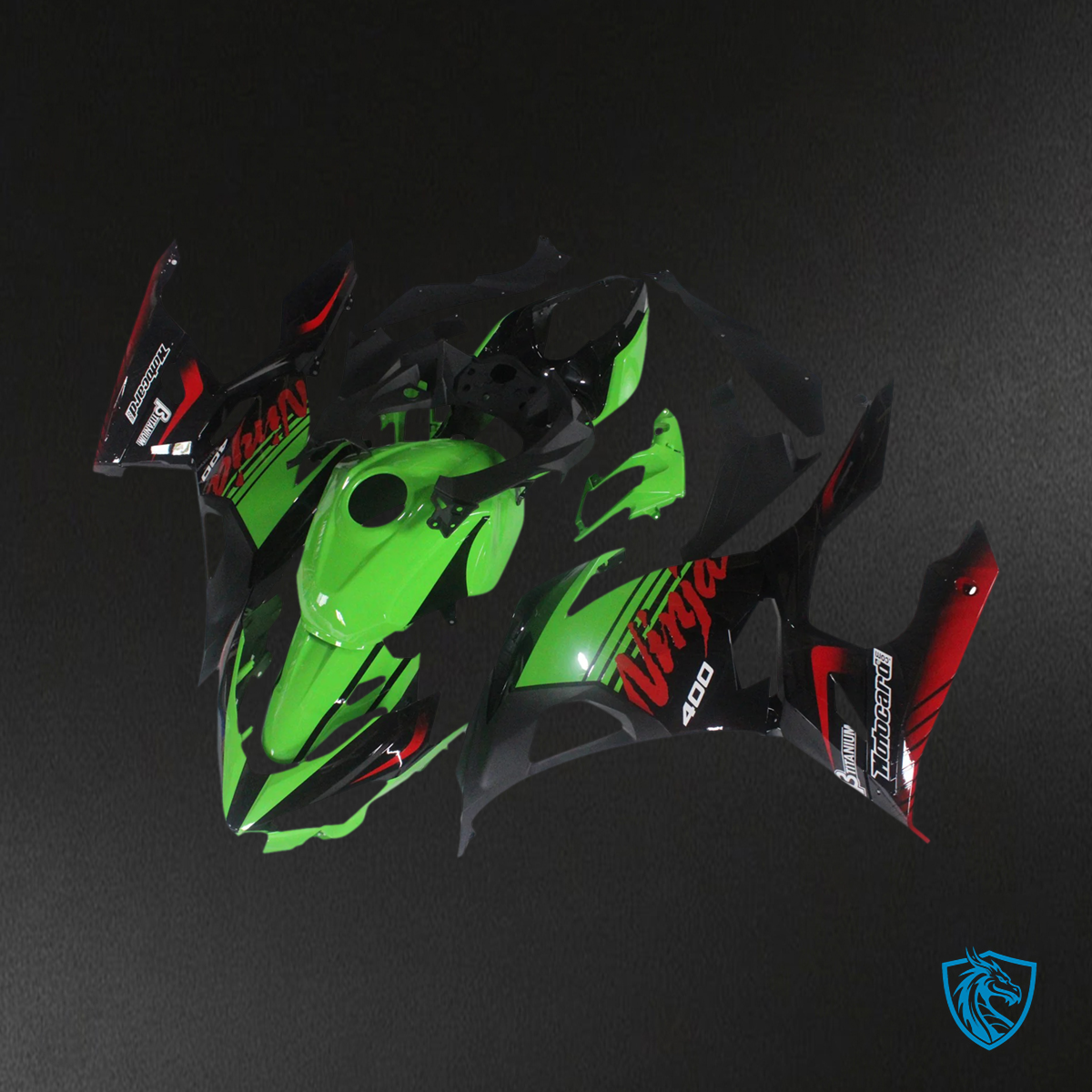 Kawasaki Ninja EX400 (2018-2023) Green & Black - Fairing Kit