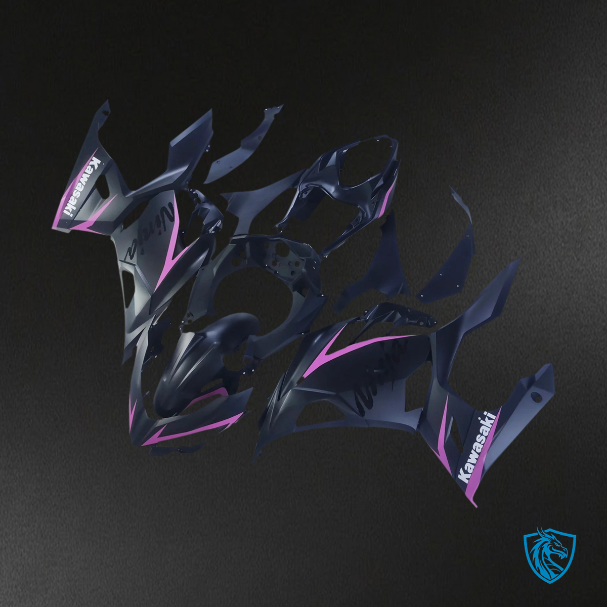 Kawasaki Ninja EX400 (2018-2023) Pink Line & Black - Fairing Kit