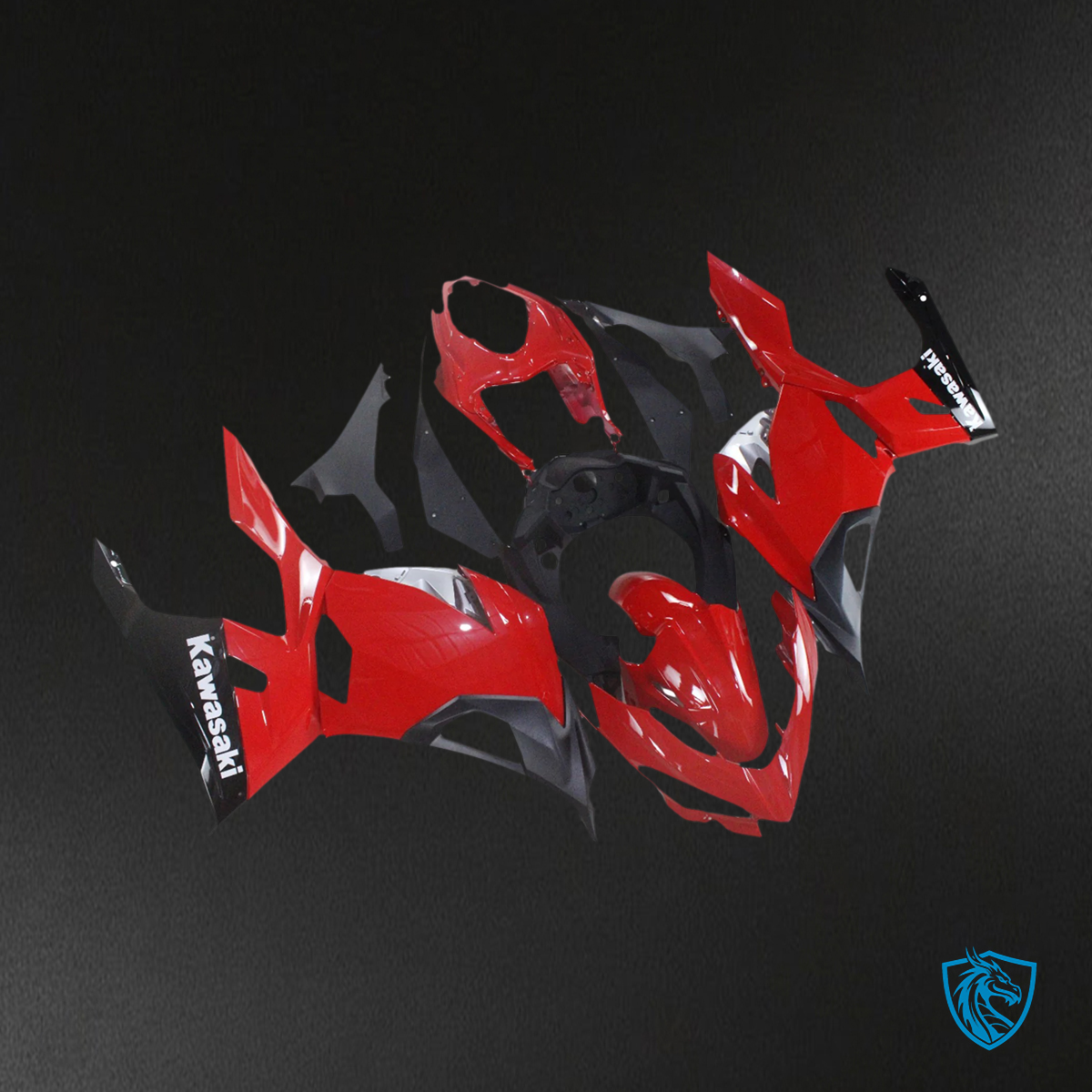 Kawasaki Ninja EX400 (2018-2023) Red & Black - Fairing Kit