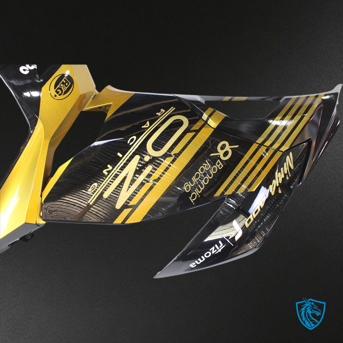 Kawasaki Ninja EX400 (2018-2024) Black & Golden - Fairing Kit