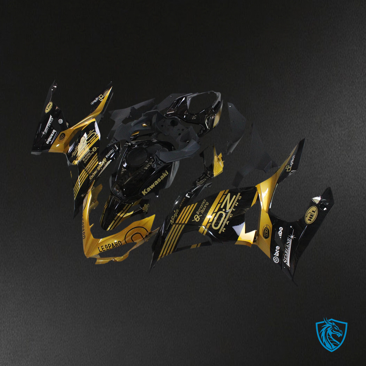 Kawasaki Ninja EX400 (2018-2024) Black & Golden - Fairing Kit