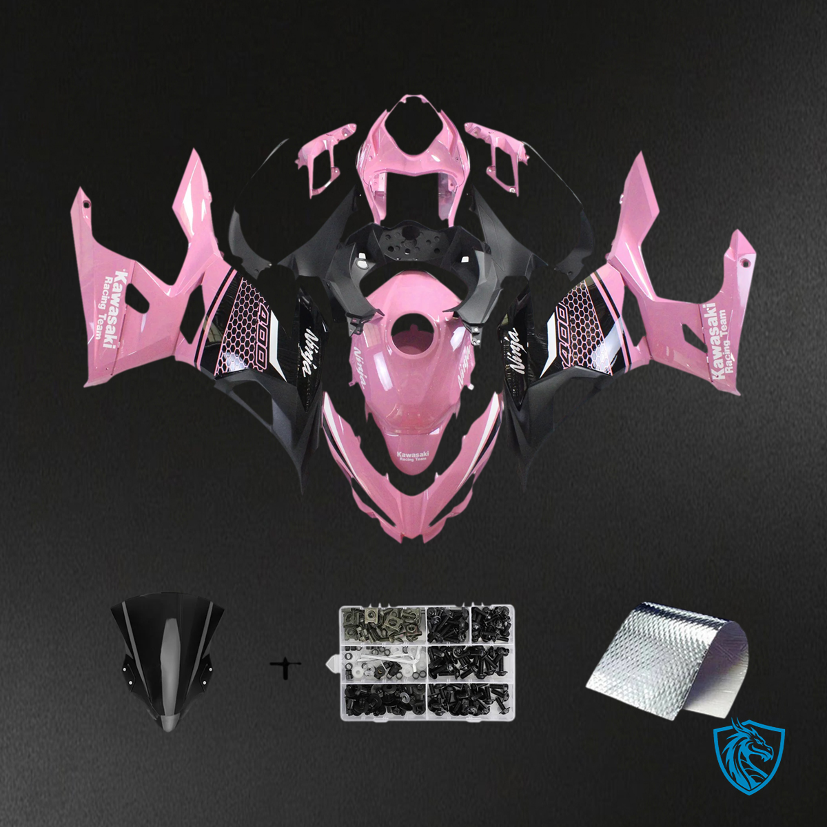 Kawasaki Ninja EX400 (2018-2024) Black & Pink - Fairing Kit
