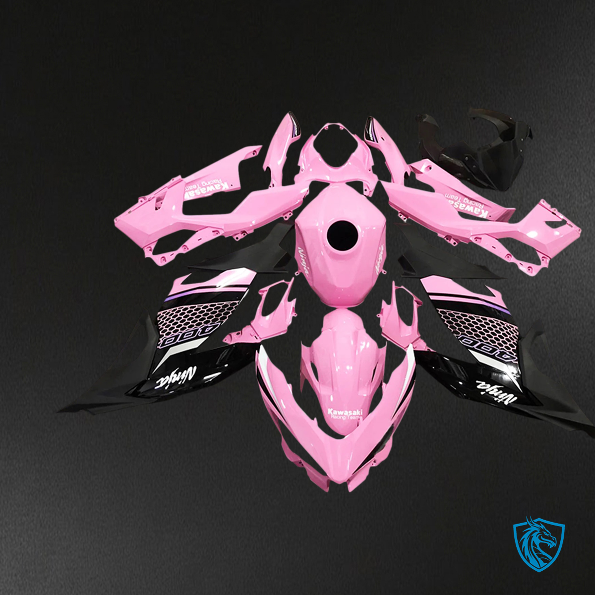 Kawasaki Ninja EX400 (2018-2024) Black & Pink - Fairing Kit