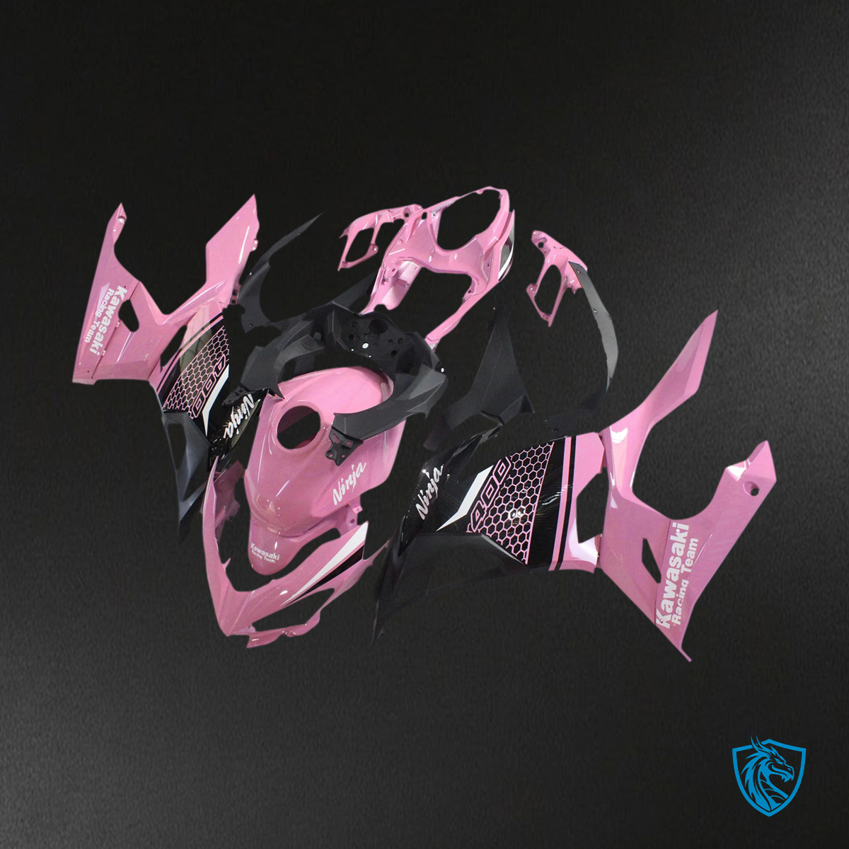 Kawasaki Ninja EX400 (2018-2024) Black & Pink - Fairing Kit