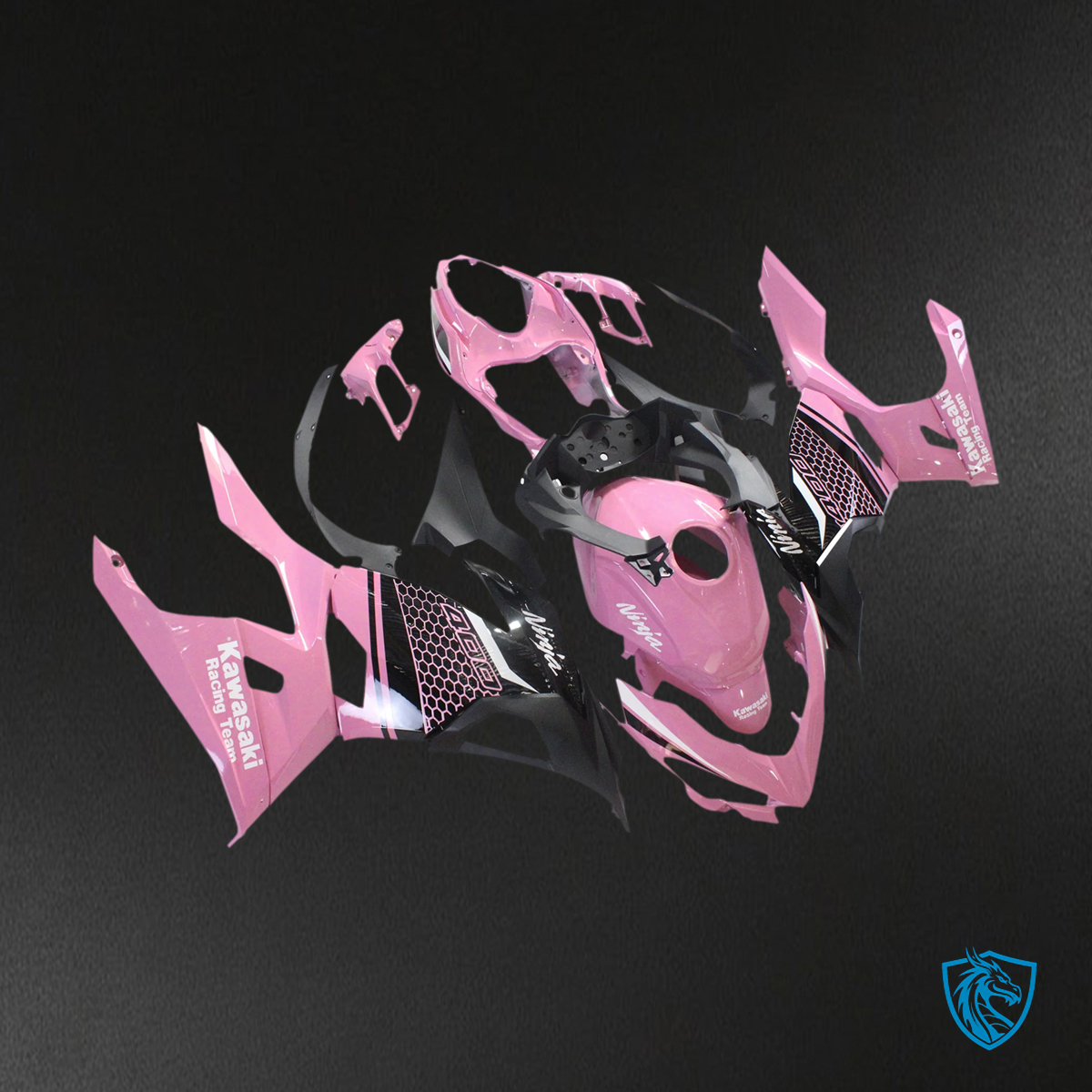 Kawasaki Ninja EX400 (2018-2024) Black & Pink - Fairing Kit
