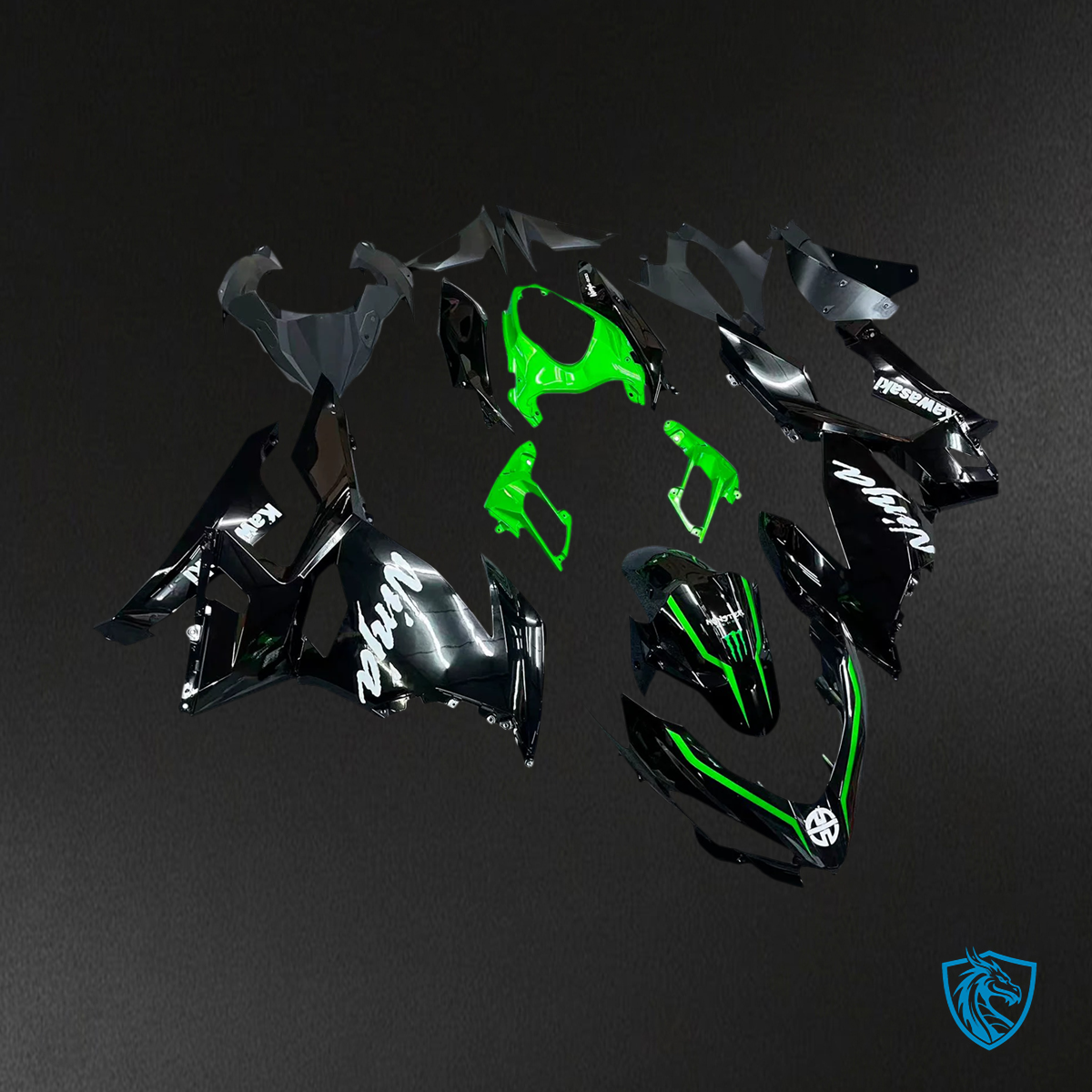 Kawasaki Ninja EX400 (2018-2024) Black & Green - Fairing Kit