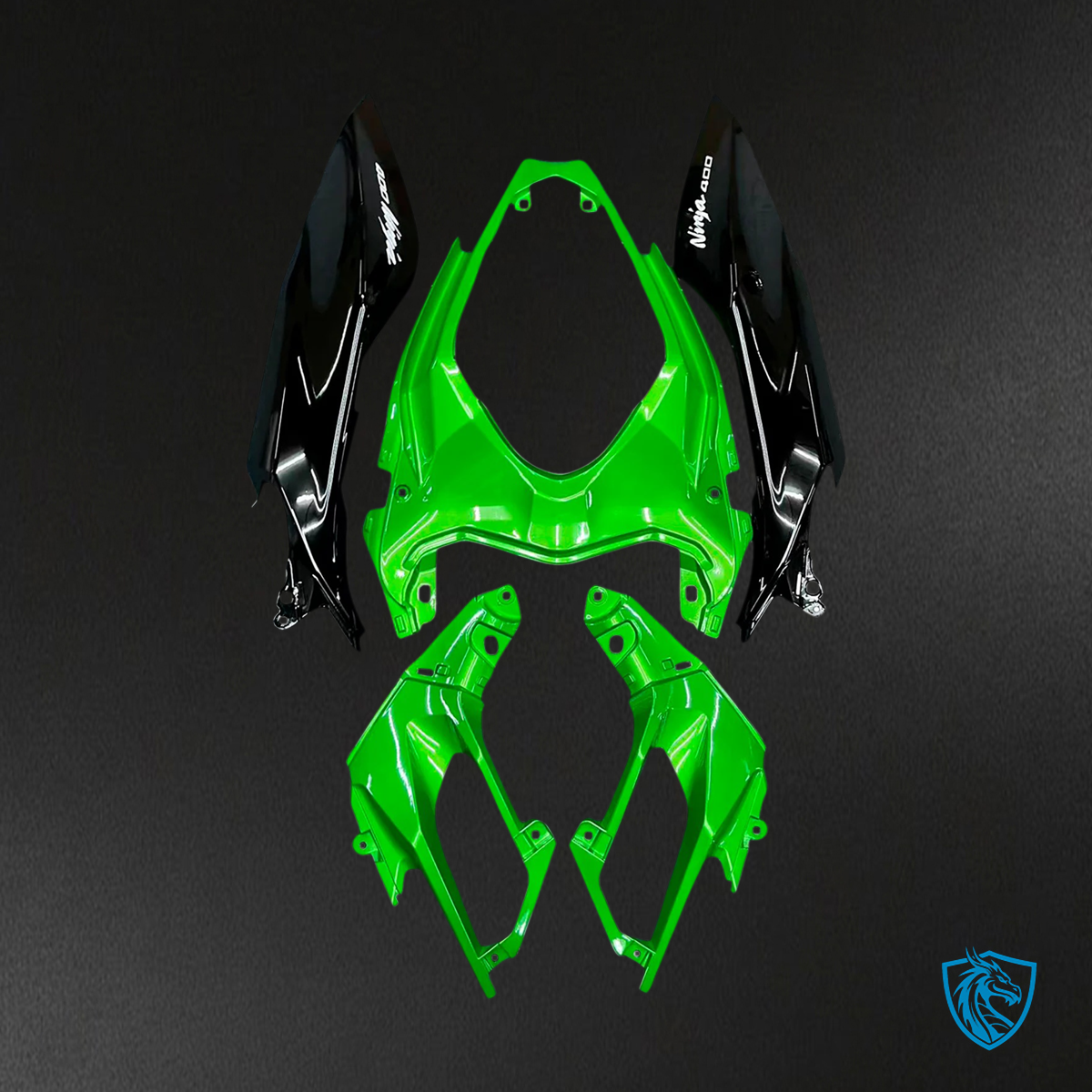 Kawasaki Ninja EX400 (2018-2024) Black & Green - Fairing Kit
