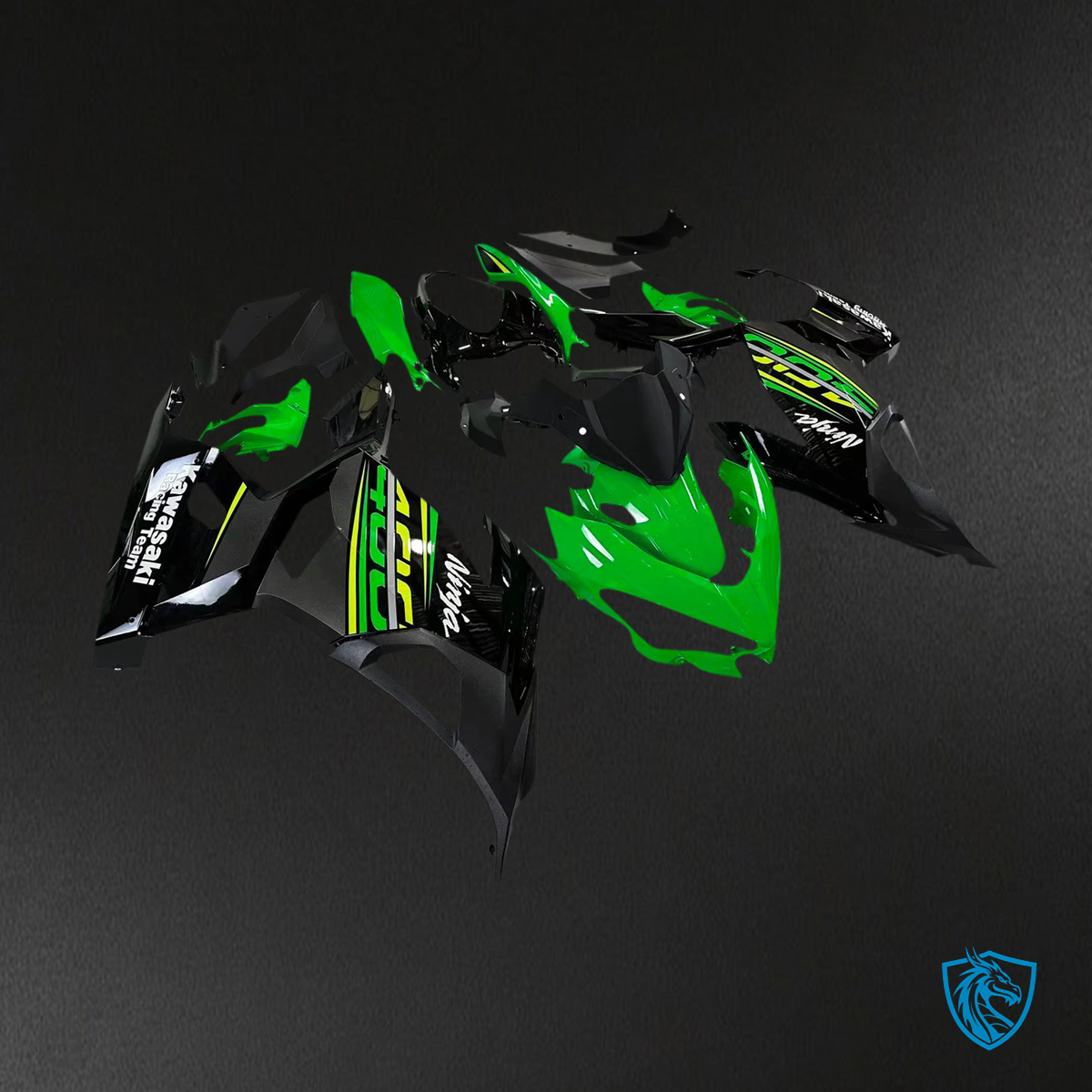 Kawasaki Ninja EX400 (2018-2024) Black & Green - Fairing Kit