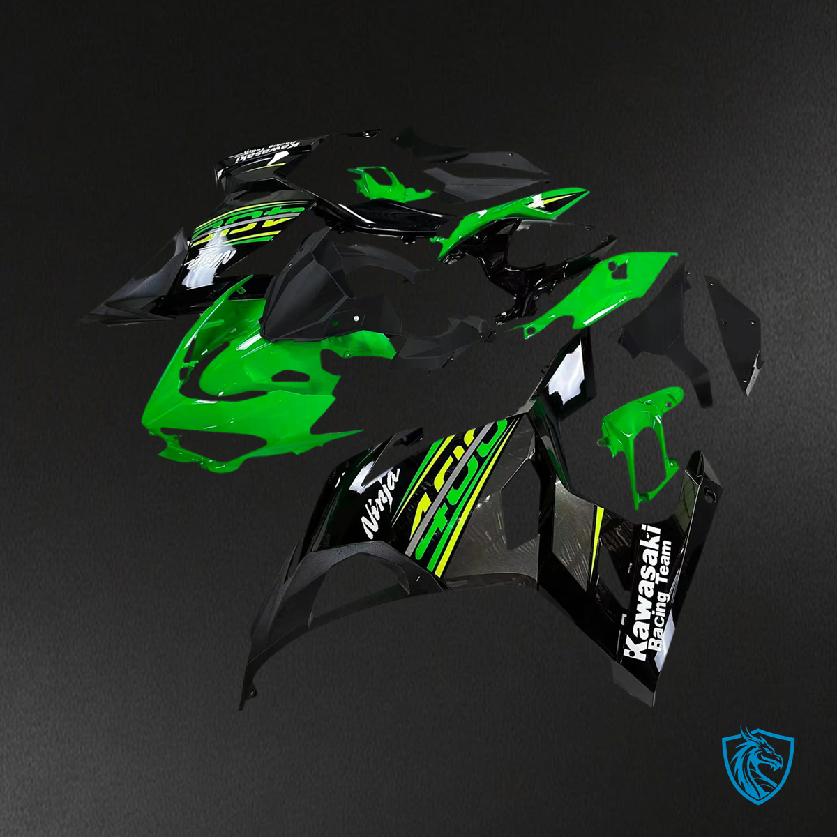 Kawasaki Ninja EX400 (2018-2024) Black & Green - Fairing Kit