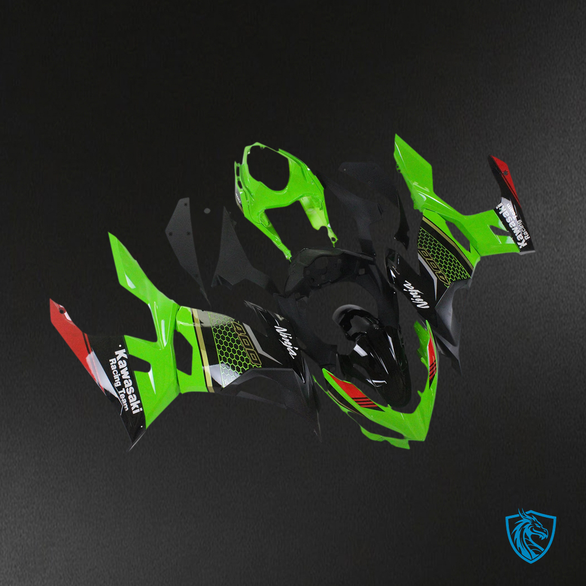Kawasaki Ninja EX400 (2018-2024) Green & Black - Fairing Kit