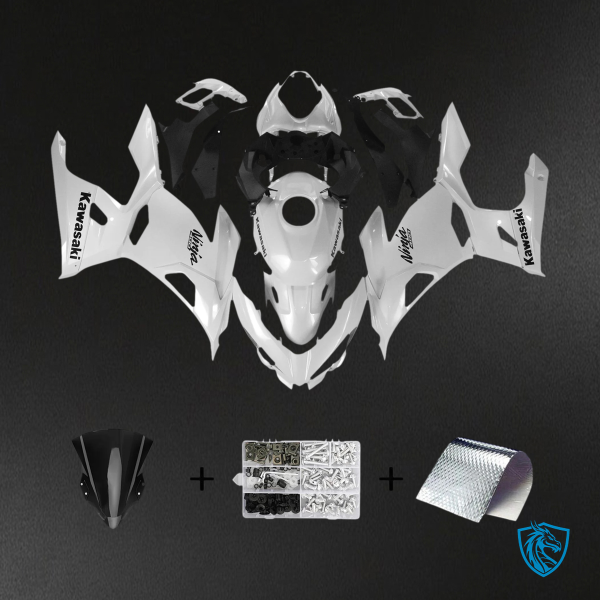 Kawasaki Ninja EX400 (2018-2024) Pearl White - Fairing Kit