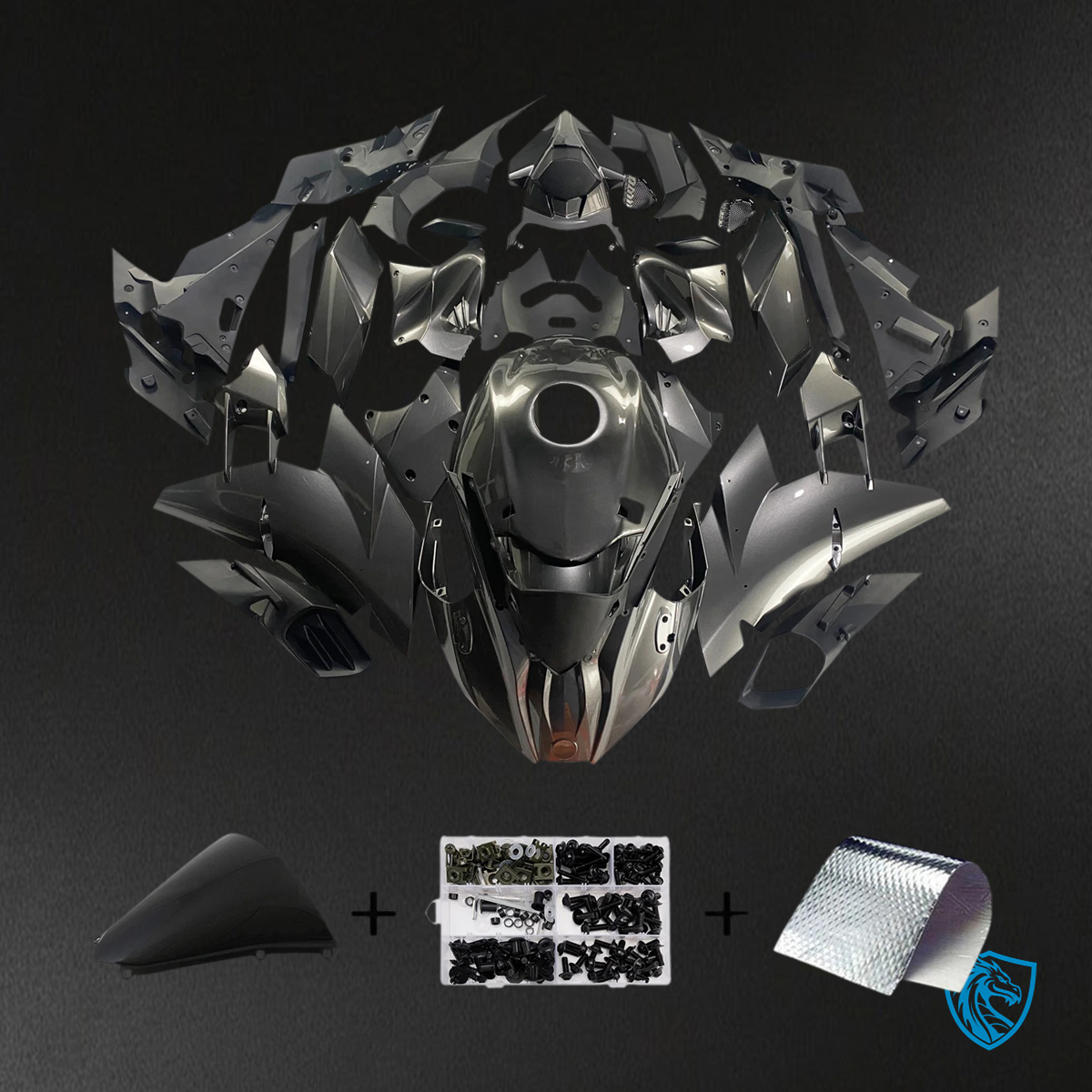 Kawasaki Ninja H2 (2015-2022) Gray -Fairing Kit