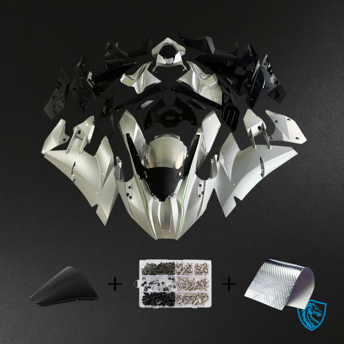 Kawasaki Ninja H2 (2015-2022) Sliver & Gray -Fairing Kit