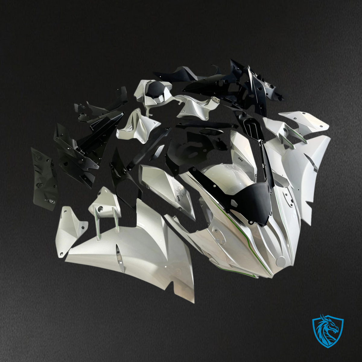 Kawasaki Ninja H2 (2015-2022) Sliver & Gray -Fairing Kit