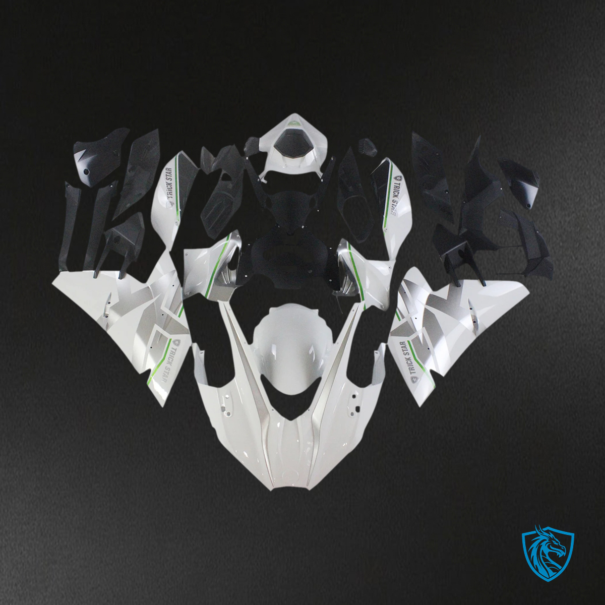 Kawasaki Ninja H2 (2015-2022) White & Gray - Fairing Kit