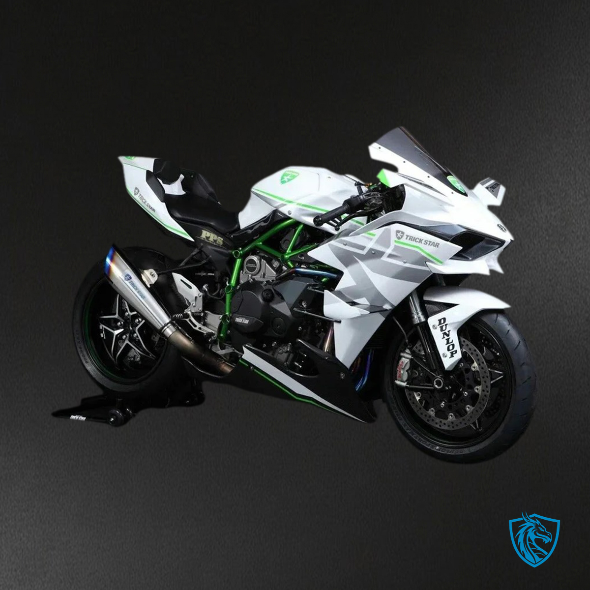 Kawasaki Ninja H2 (2015-2022) White & Gray - Fairing Kit