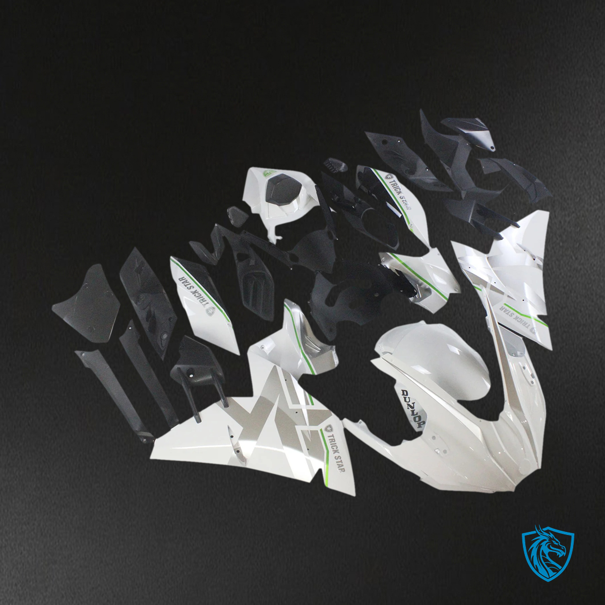 Kawasaki Ninja H2 (2015-2022) White & Gray - Fairing Kit